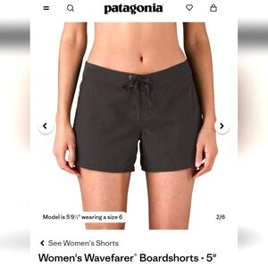 Patagonia Wavefarer 5" Black Boardshort Size 16